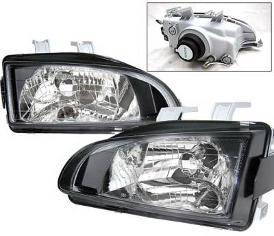 Honda Civic 4 Car Option Headlights - Black - LH-HC92B