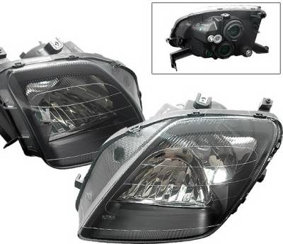 Honda Prelude 4 Car Option Headlights - Black - 1PC - LH-HP97B-DP