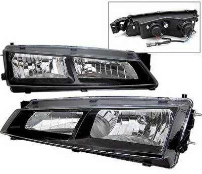 Nissan 240SX 4 Car Option Headlights - Paintable Surface Black - LH-N24097B-YD