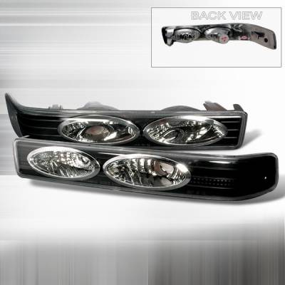 Chevrolet S10 Custom Disco Black Euro Bumper Lights - LB-S1098JM-YD