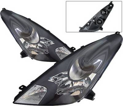 Toyota Celica 4 Car Option Headlights - Black - LH-TCEL00B-KS