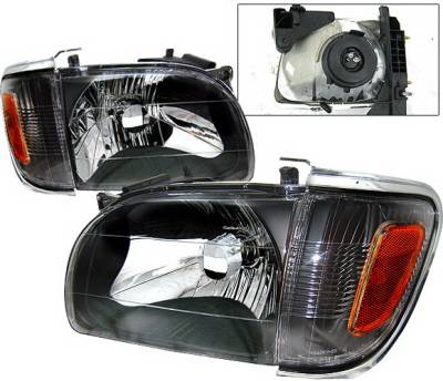 Toyota Tacoma 4 Car Option Headlights - Black - LH-TTA01B-KS