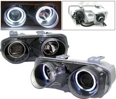 Acura Integra 4 Car Option Dual Halo Projector Headlights - Black CCFL - LP-AI94BF-KS