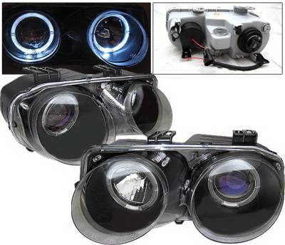 Acura Integra 4 Car Option Dual Halo Projector Headlights - Black - LP-AI98BB-YD