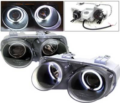 Acura Integra 4 Car Option Dual Halo Projector Headlights - BK CCFL - LP-AI98BF-KS