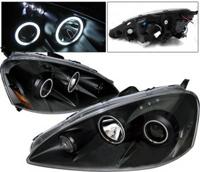 Acura RSX 4 Car Option Dual Halo Projector Headlights - Black CCFL - LP-AR05BB-KS-CCFL