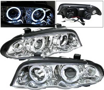 BMW 3 Series 4DR 4 Car Option Dual Halo Projector Headlights - LP-BE464CC-5