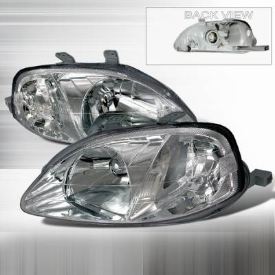 Honda Civic Custom Disco Crystal Headlights - LH-CV99