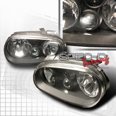 Volkswagen Golf Custom Disco JDM Black Headlights - LH-GLF99JM-DP