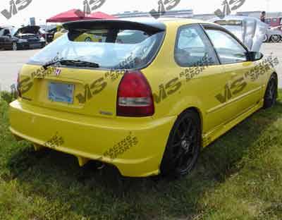 Honda Civic HB VIS Racing Quest Rear Bumper - 96HDCVCHBQST-002