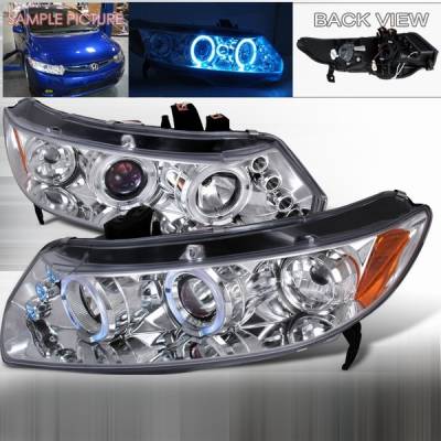 Honda Civic 2DR Custom Disco Clear Projector Headlights - LHP-CV062-TM