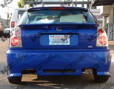 Honda Civic HB VIS Racing Z1 boxer Rear Bumper - 96HDCVCHBZ1-002