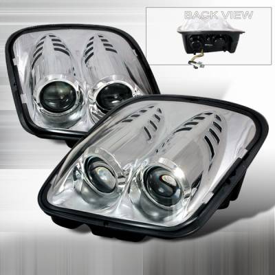 Chevrolet Corvette Custom Disco Chrome Projector Headlights - LHP-CVET97-DP