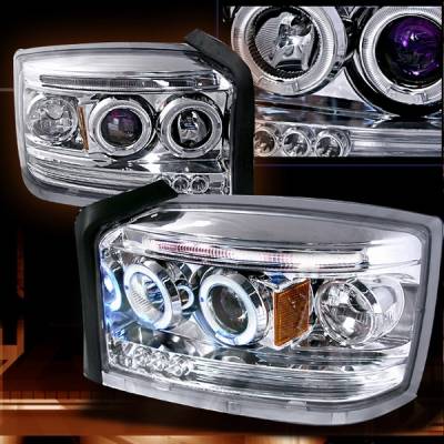 Dodge Dakota Custom Disco Chrome Projector Headlights - LHP-DAK05B-TM