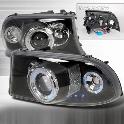 Dodge Dakota Custom Disco Black Projector Headlights - LHP-DAK971PCJM-YD