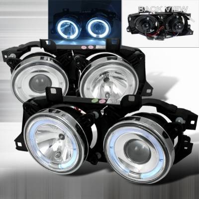 BMW 5 Series Custom Disco Halo Projector Headlights - LHP-E3488-YD