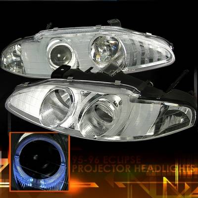 Mitsubishi Eclipse Custom Disco Clear Projector Headlights - LHP-ELP95-KS