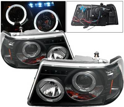 Ford Ranger 4 Car Option Projector Headlights - Black - LP-FR01BC-YD