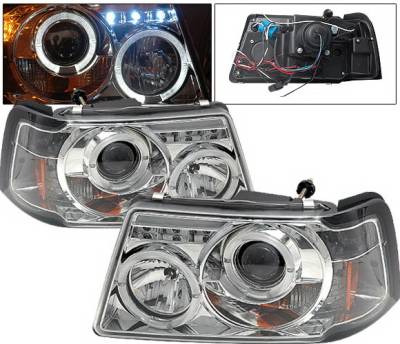 Ford Ranger 4 Car Option Projector Headlights - Chrome - LP-FR01CC-YD