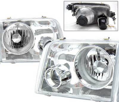 Ford Ranger 4 Car Option Projector Headlights - Chrome - LP-FR93CC-9