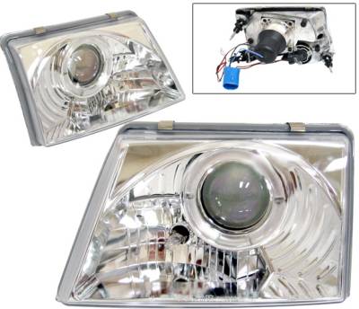 Ford Ranger 4 Car Option Halo Projector Headlights - Chrome - LP-FR98CB-YD