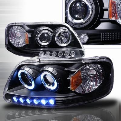 Ford F150 Custom Disco Projector Headlights - 1PC - LHP-F15097A1PCJM