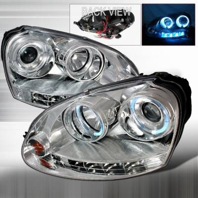 Volkswagen Jetta Custom Disco Chrome Halo LED Projector Headlights - LHP-GLF06-YD