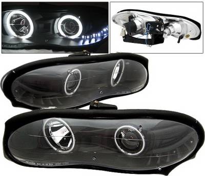 Chevrolet Camaro 4 Car Option Halo Projector Headlights - Black - LP-GCC98BC-KS