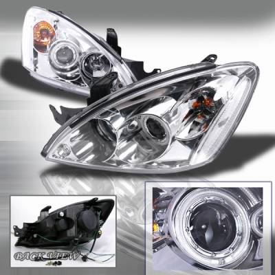 Mitsubishi Lancer Custom Disco Chrome Projector Headlights - LHP-LAN03H-KS