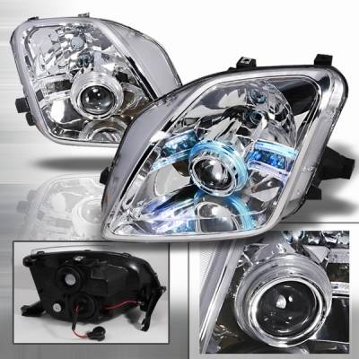 Honda Prelude Custom Disco Chrome Halo LED Projector Headlights - LHP-PL97-ABM