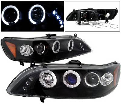 Honda Accord 4 Car Option LED Halo Projector Headlights - Black - LP-HA98BC-5