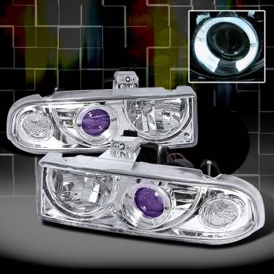 Chevrolet S10 Custom Disco Chrome Projector Headlights - LHP-S1098B-YD