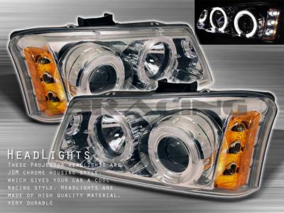 Chevrolet Silverado Custom Disco Clear Halo Projector Headlights - LHP-SIV03BH-YD