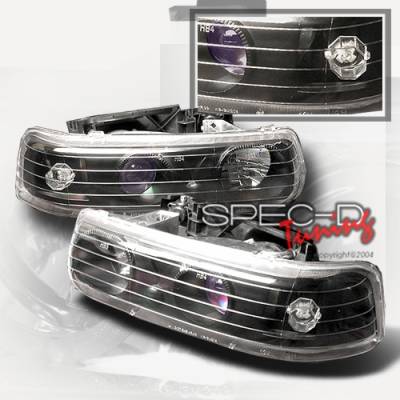 Chevrolet Silverado Custom Disco Non-Halo Projector Headlights - LHP-SIV99JM