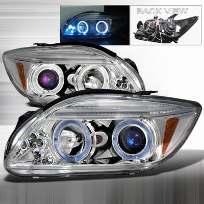 Scion tC Custom Disco Chrome Halo Projector Headlights - LHP-TC05B-TM