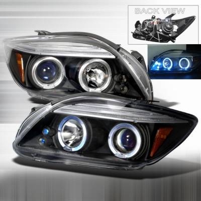 Scion tC Custom Disco Black Halo Projector Headlights - LHP-TC05JMB-TM