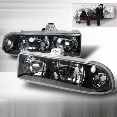 Chevrolet S10 Custom Disco Crystl Headlights - LH-S1098JM-YD