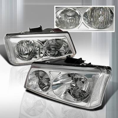 Chevrolet Silverado Custom Disco Crystal Headlights - LH-SIV03-KS