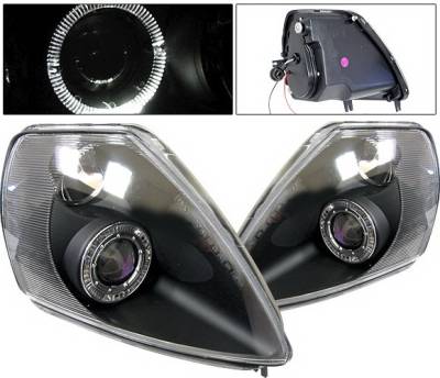 Mitsubishi Eclipse 4 Car Option Halo Projector Headlights - Black - LP-ME00BB-KS