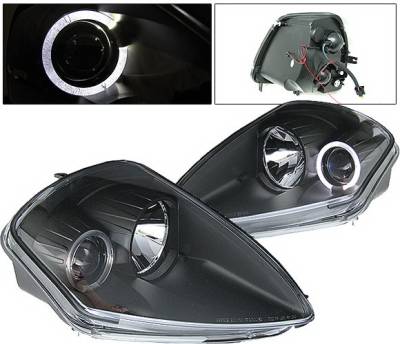 Mitsubishi Eclipse 4 Car Option Halo Projector Headlights - Black - LP-ME00BB-YD