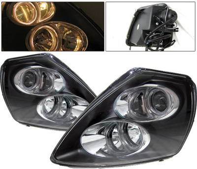 Mitsubishi Eclipse 4 Car Option Halo Projector Headlights - Black - LP-ME00BC-9