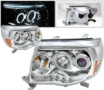 Toyota Tacoma 4 Car Option Halo Projector Headlights - Chrome CCFL - LP-TTA05CB-KS