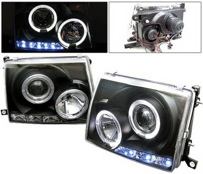 Toyota Tacoma 4 Car Option Halo Projector Headlights - Black - LP-TTA97B-YD