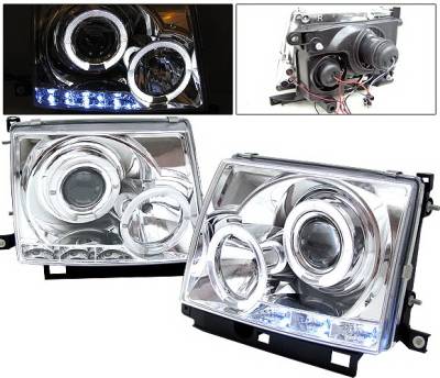 Toyota Tacoma 4 Car Option Halo Projector Headlights - Chrome - LP-TTA97C-YD