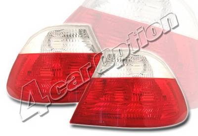 BMW 3 Series 2DR 4 Car Option Euro Taillights - Red & Clear - LT-B462-KS