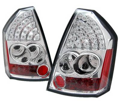 Chrysler 300 4 Car Option LED Taillights - Chrome - LT-C300CC-LED