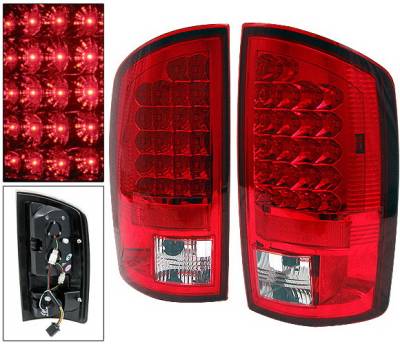 Dodge Ram 4 Car Option LED Taillights - Red - LT-DR02LEDR