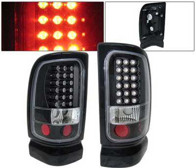 Dodge Ram 4 Car Option LED Taillights - Black - LT-DR94LEDJB-KS