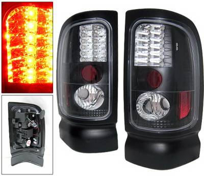 Dodge Ram 4 Car Option LED Taillights - Black - LT-DR94LEDJB-YD