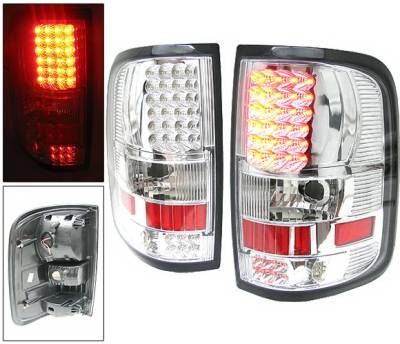 Ford F150 4 Car Option LED Taillights - Chrome - LT-FF15004LEDC-6